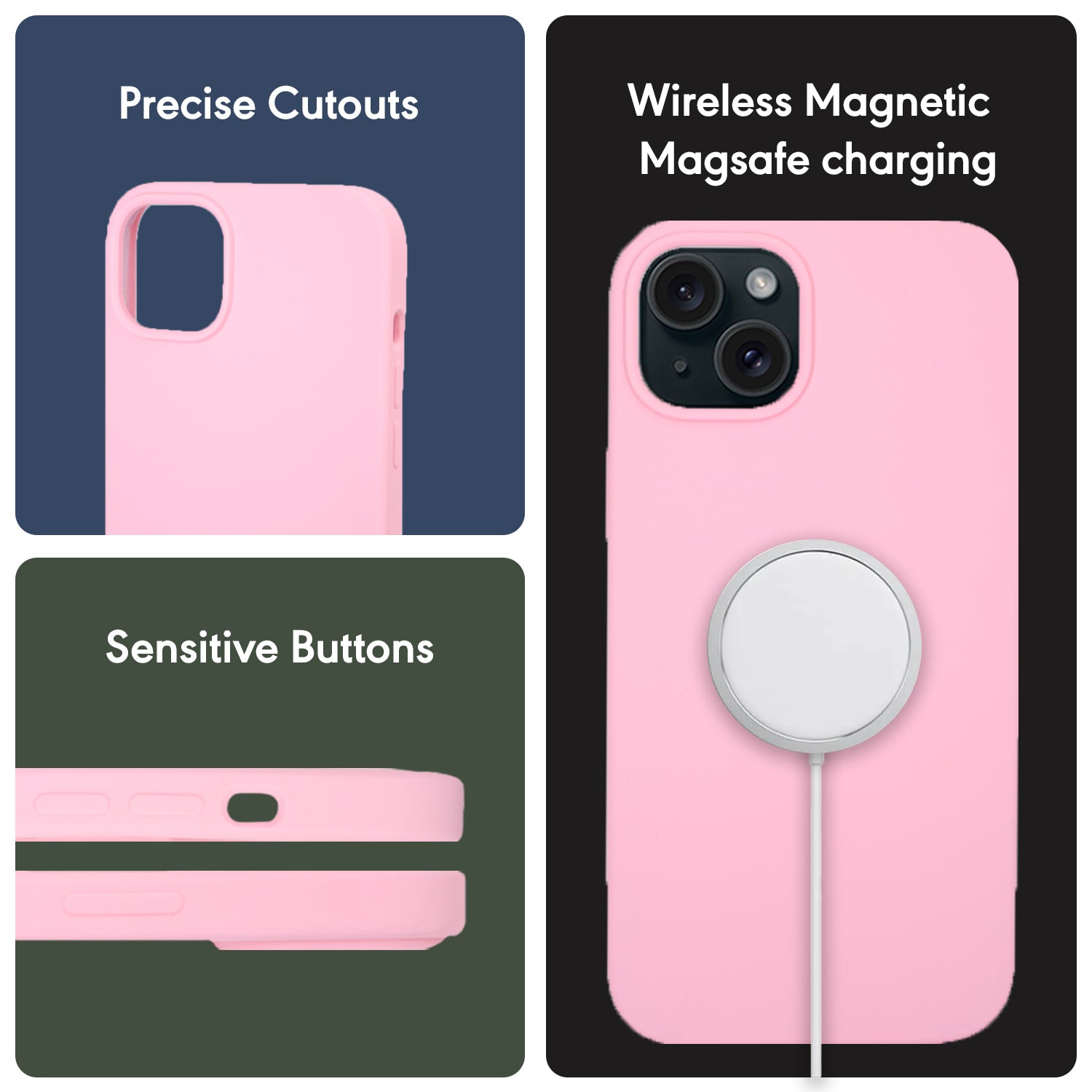 Liquid Silicon Magsafe-Rose Pink