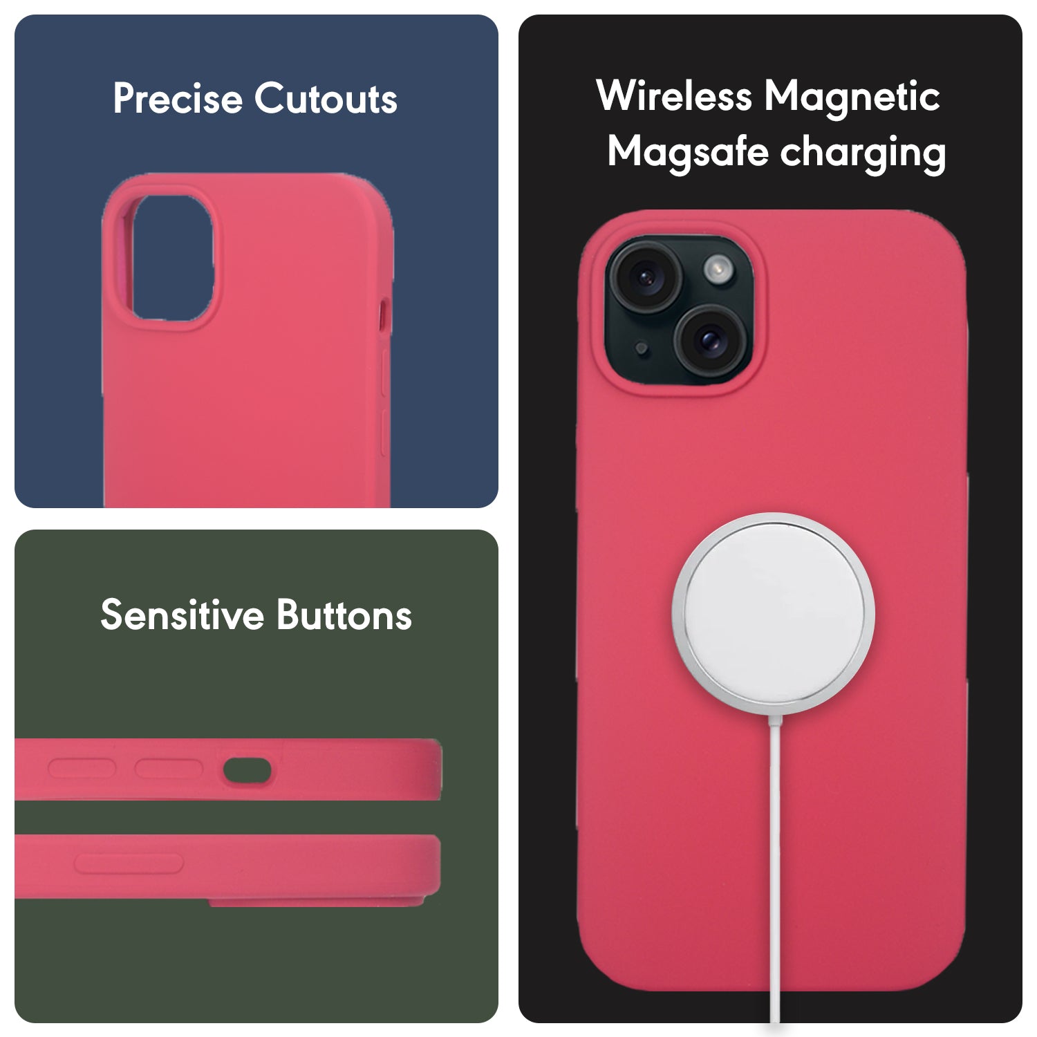 Liquid Silicon Magsafe-Rose Red