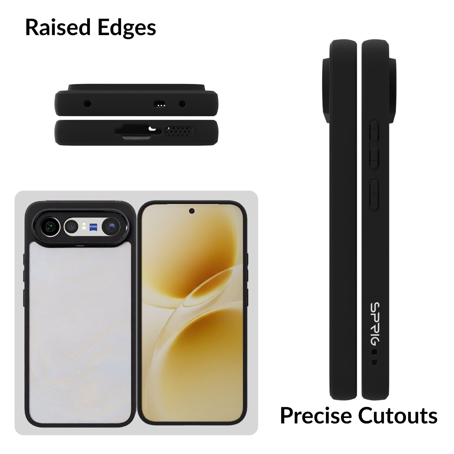 EdgeTone (TPU PC)-Black Transparent