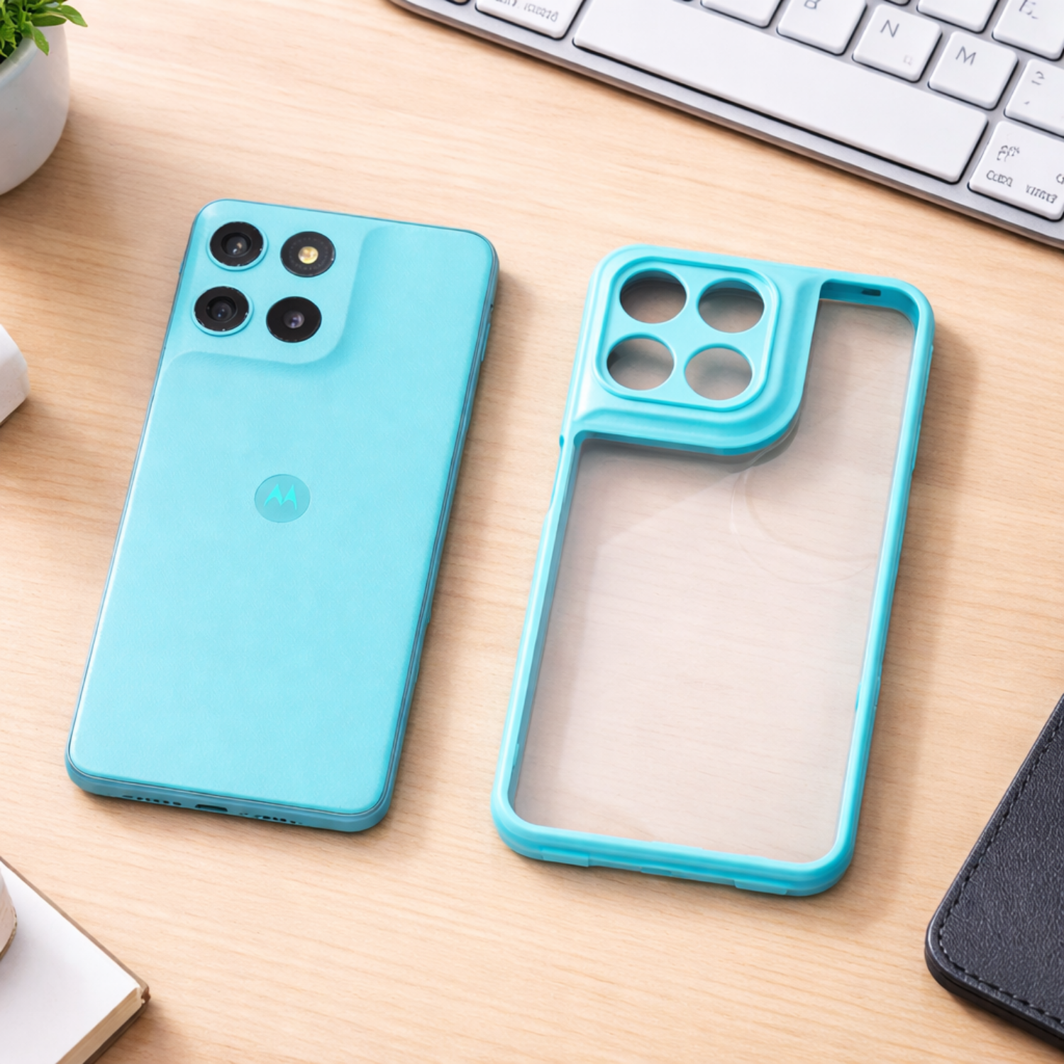 AuraShine (TPU PC)-Curacao Blue Transparent