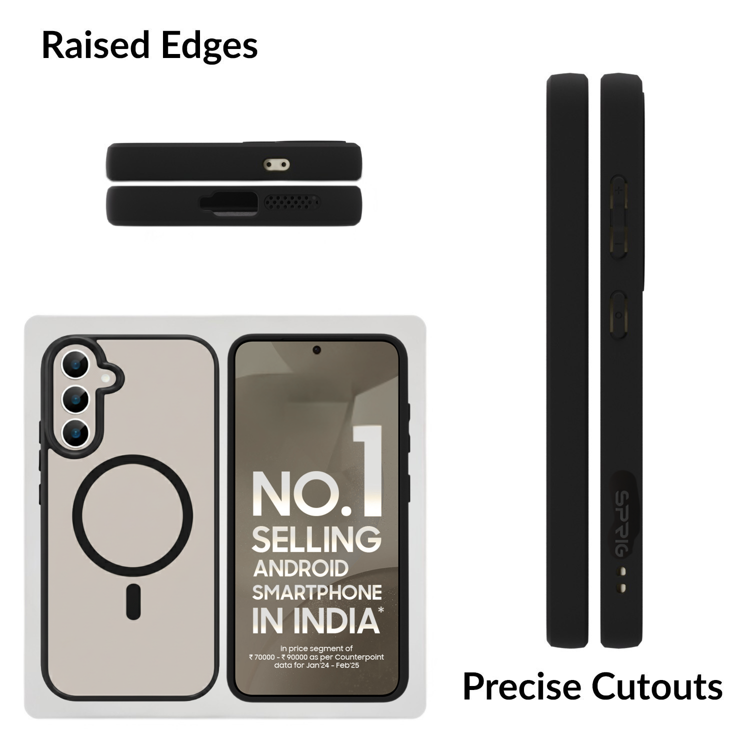 EdgeMag (TPU PC Magsafe)-Black Transparent