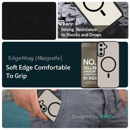 EdgeMag (TPU PC Magsafe)-Black Transparent