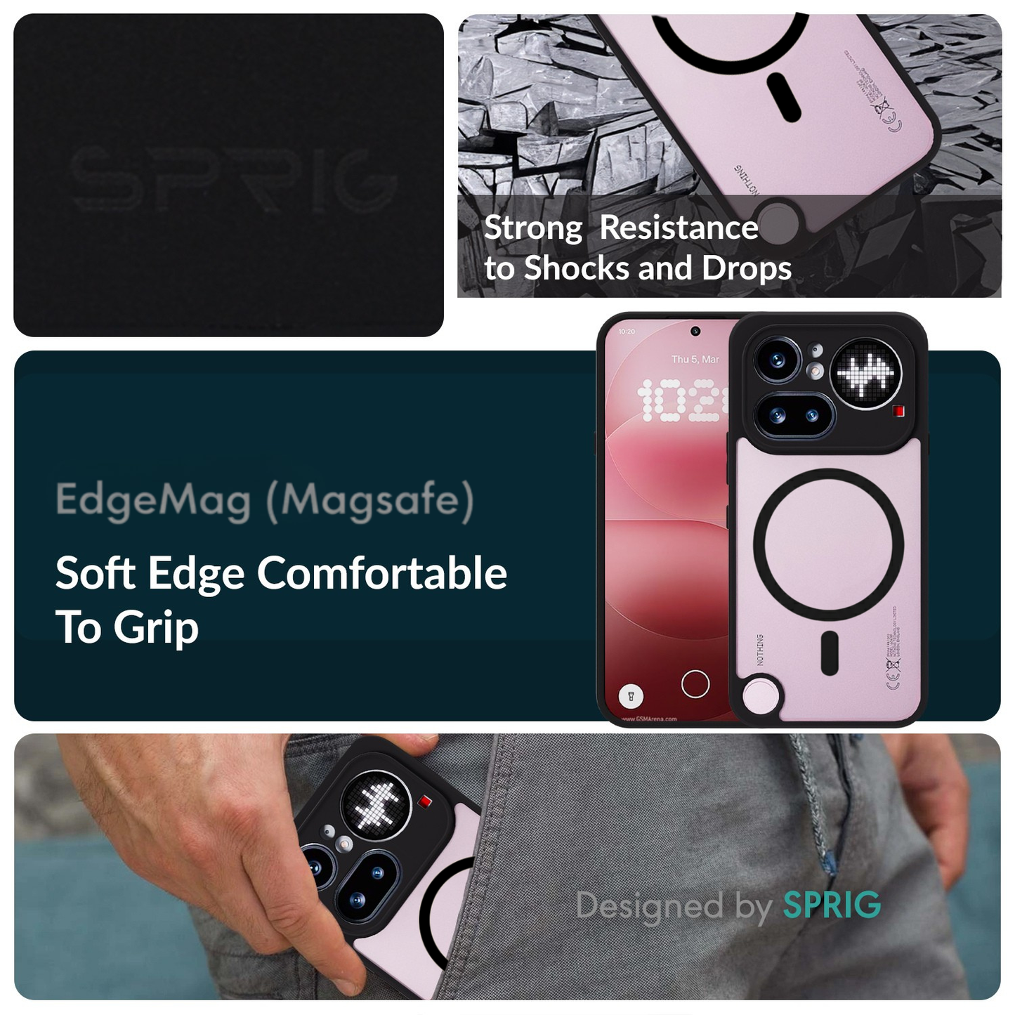 EdgMag (TPU PC Magsafe)-Black