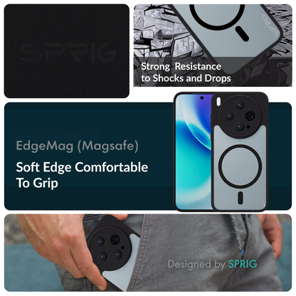 EdgeMag (TPU PC Magsafe)-Black Transparent