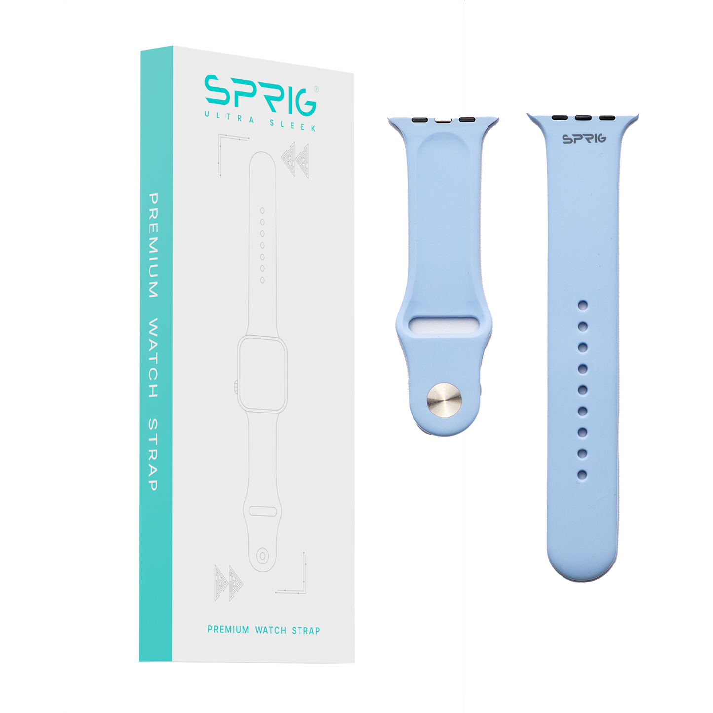 Soft Silicone Strap-Light Blue