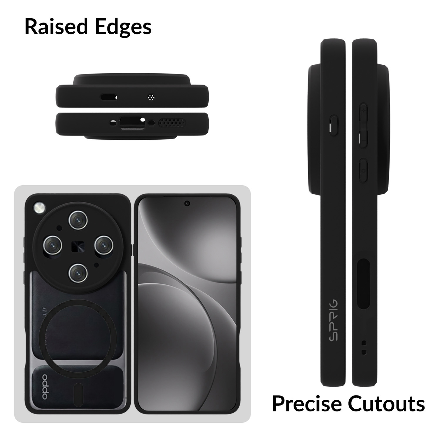 EdgMag (TPU PC Magsafe)-Black Transparent