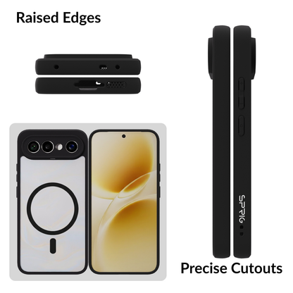 EdgMag (TPU PC Magsafe)-Black Transparent