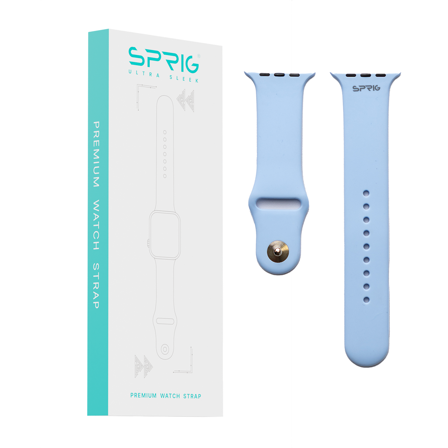 Soft Silicone Strap-Light Blue