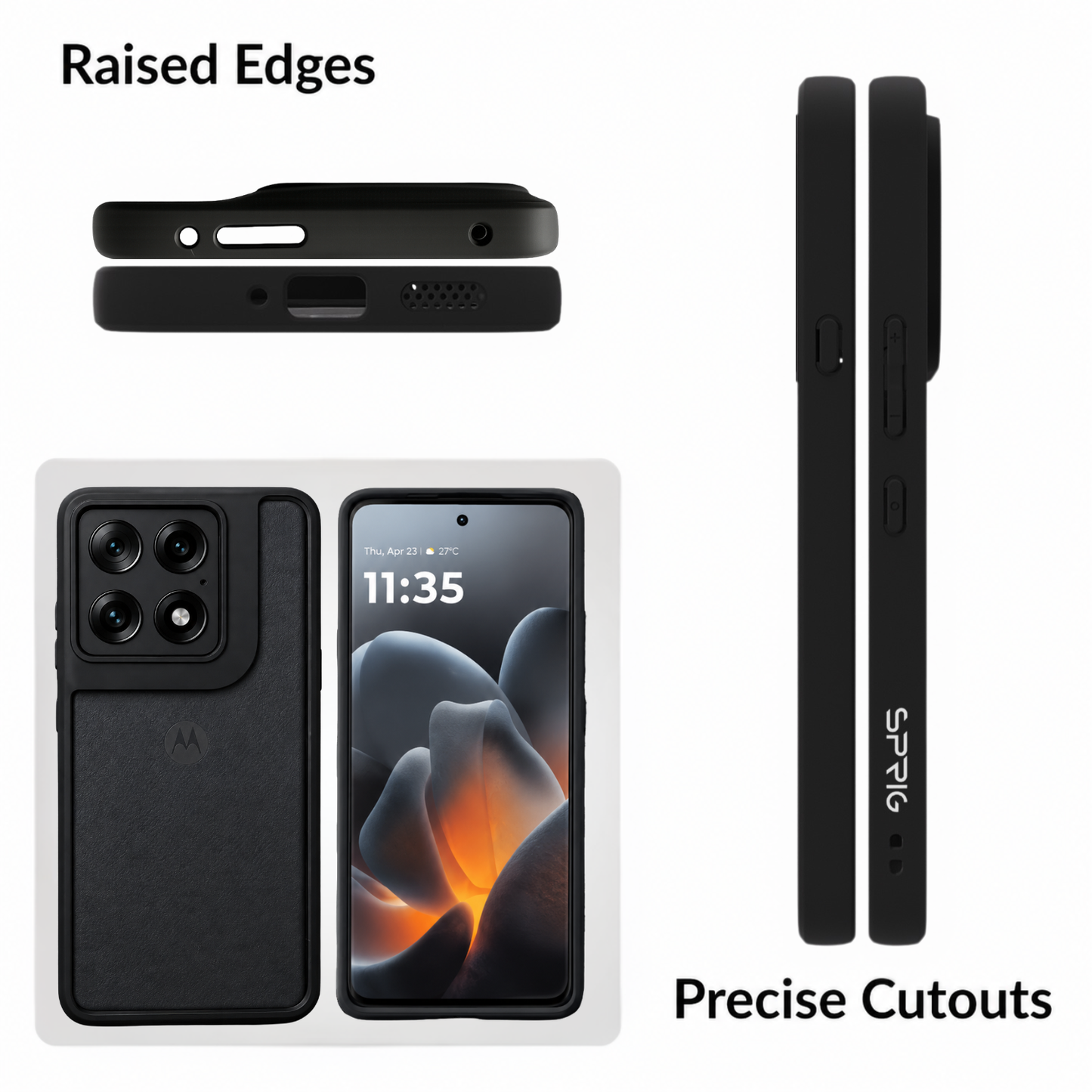 EdgeTone (TPU PC)-Black Transparent