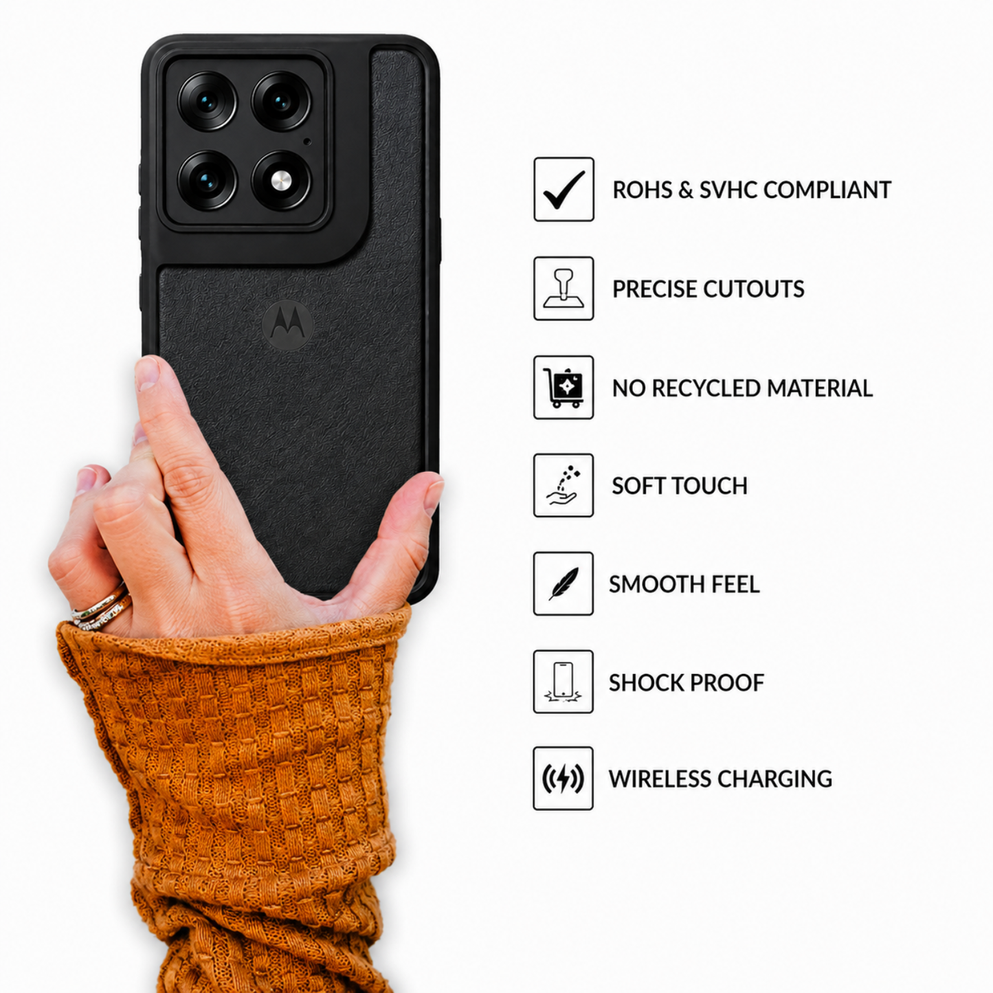 EdgeTone (TPU PC)-Black Transparent