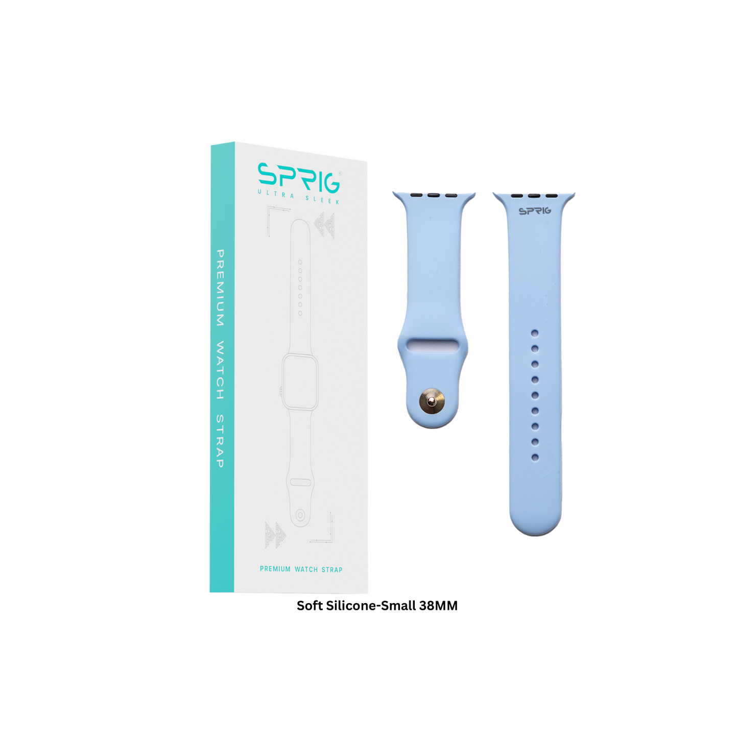 Soft Silicone-Light Blue Small 38MM