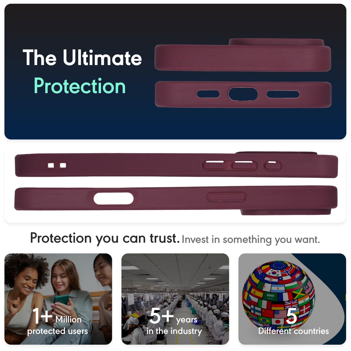 FusionMag-Wine Red Transparent Magsafe