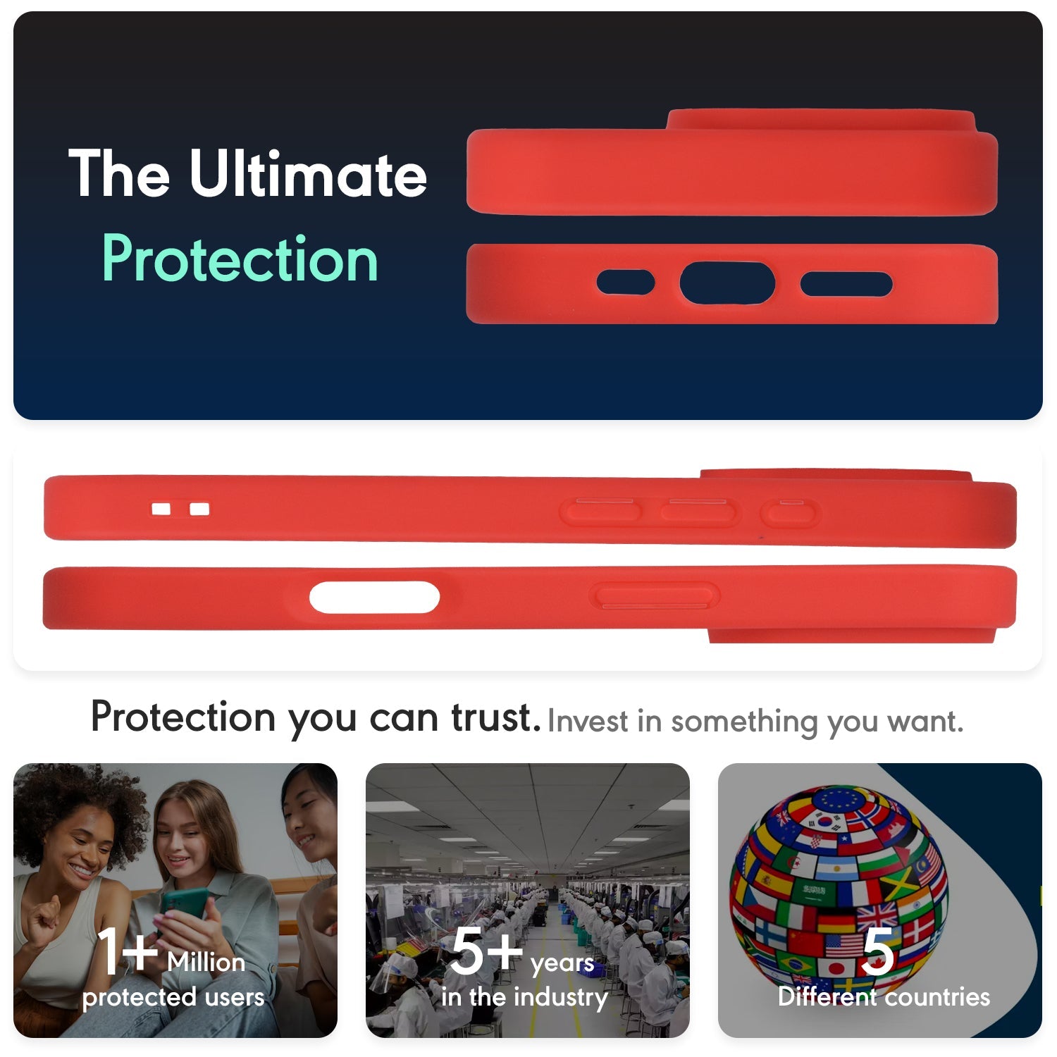 FusionMag-Red Transparent Magsafe