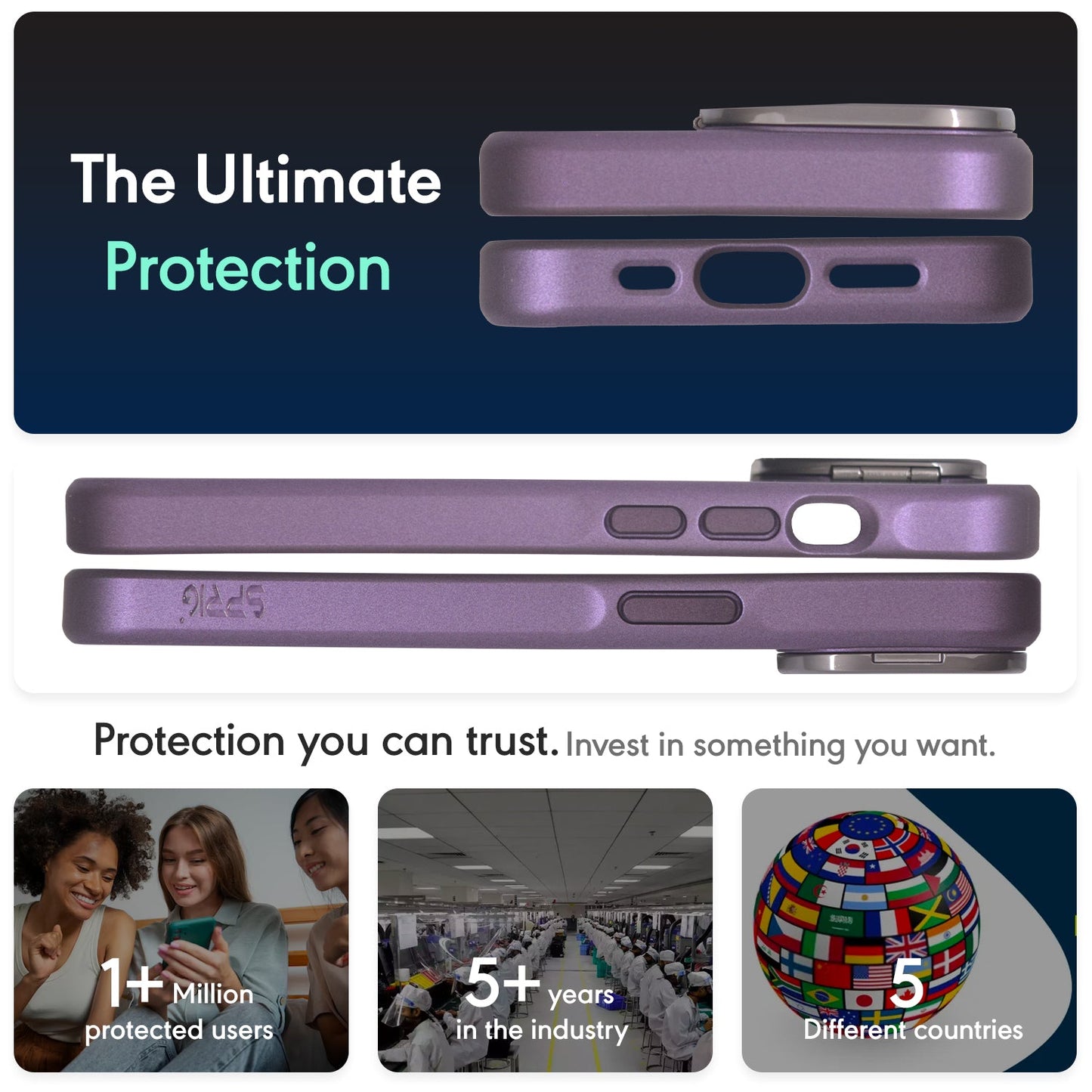 MistMag Camera Glass Stand-Dark Purple