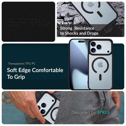 EdgeMag (TPU PC Magsafe)-Black Transparent
