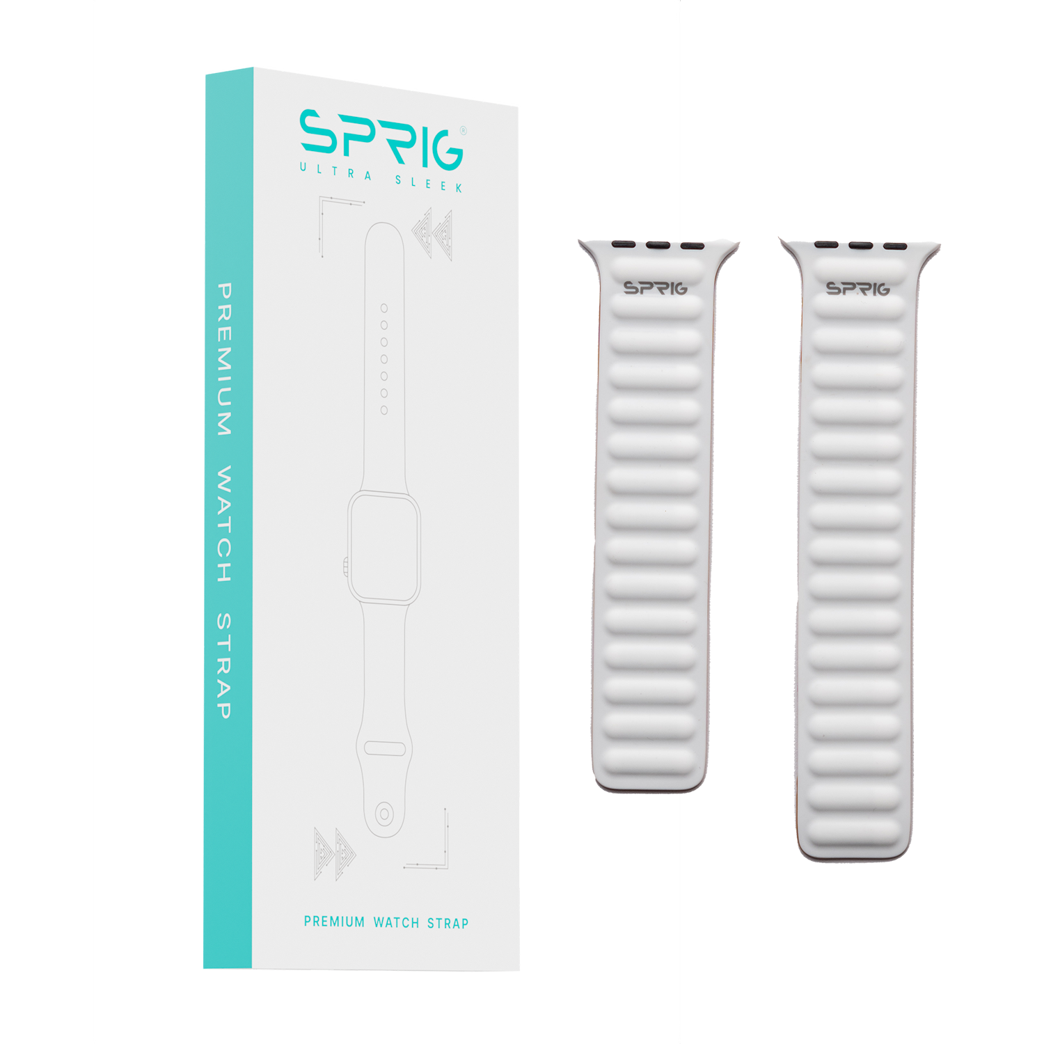 Silicone Magnetic Strap-White