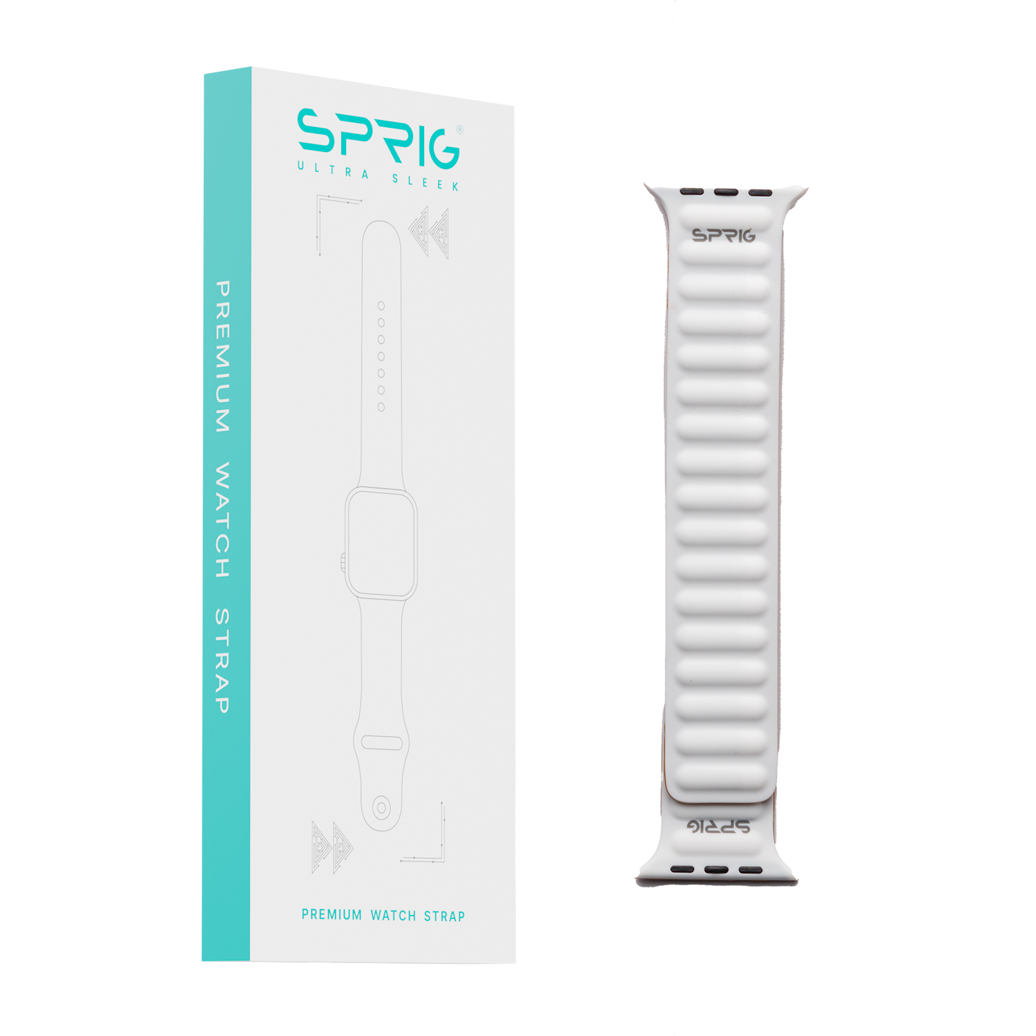 Silicone Magnetic Strap-White