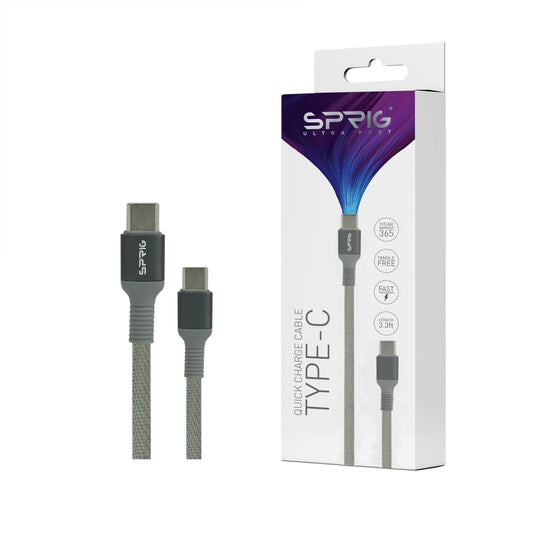 Sprig Denim Braided TYPE C to C Charging Cables For ThinkPad E16 Gen 1 (21JN) (65 Watts) - Sprig