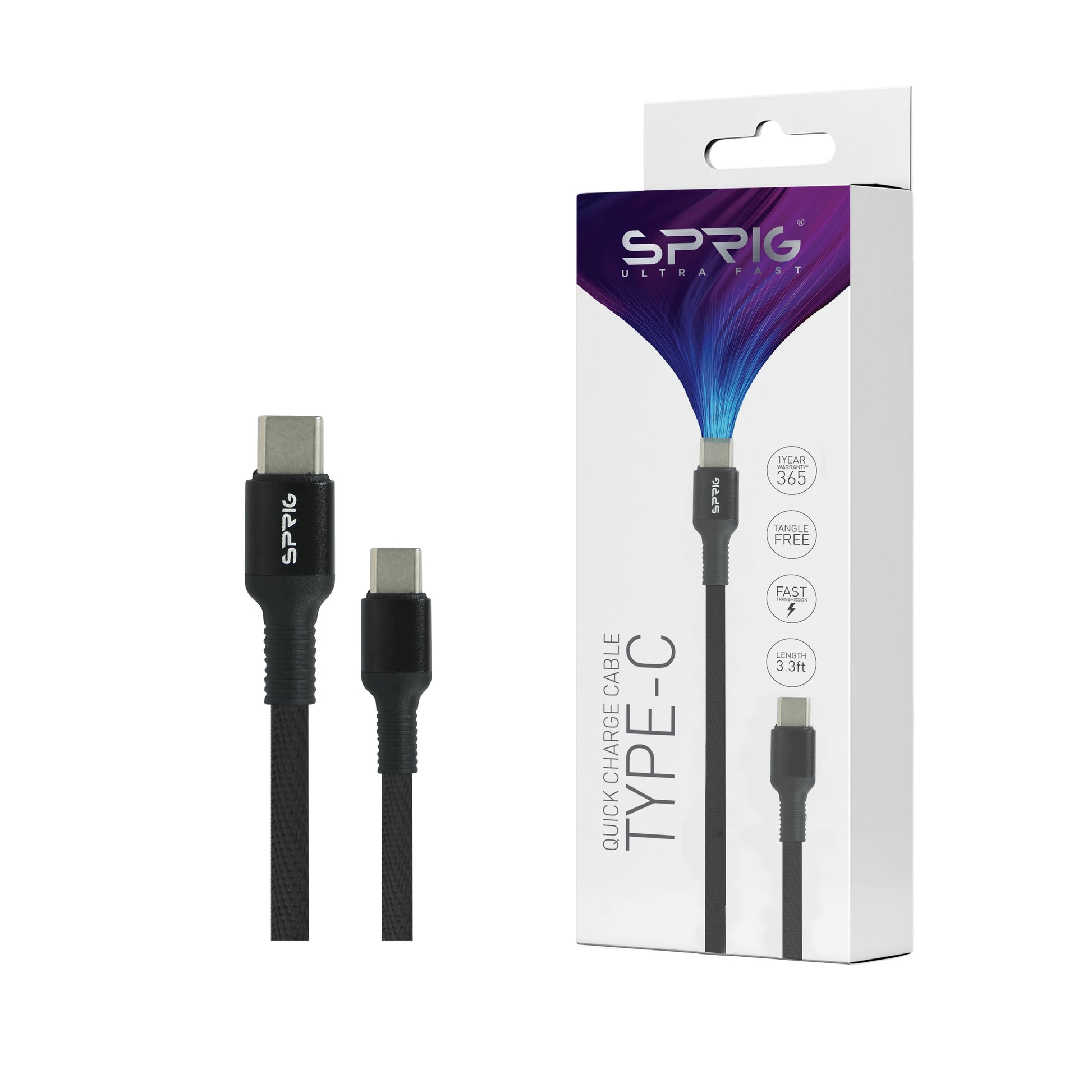 Sprig Denim Braided TYPE C to C Charging Cables For ThinkPad E15 (20RD) (65 Watts) - Sprig