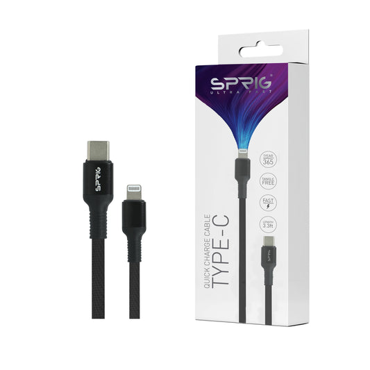 Sprig Premium USB Type-C to Lightning Cable for iPhone (MFI Certified)