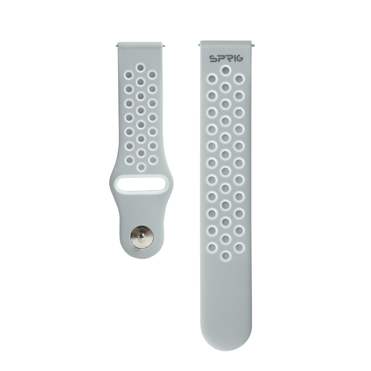 Liquid Silicone Dual Color Strap-Grey White