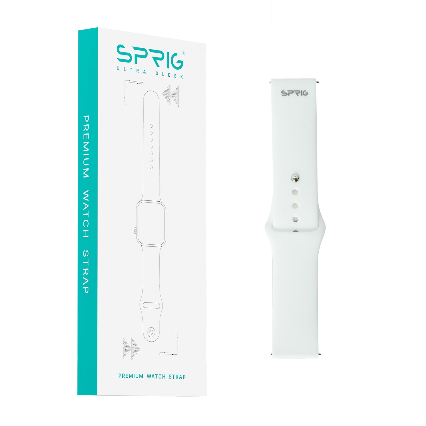 Liquid Soft Silicone Strap-White