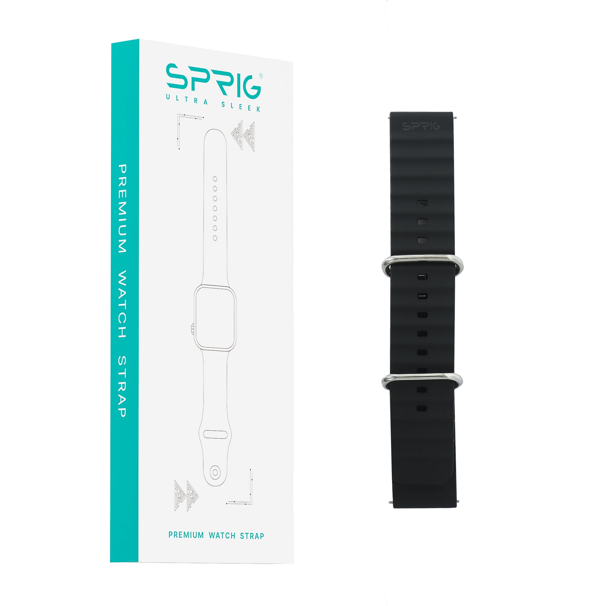 Liquid Silicone Ocean Strap-Black