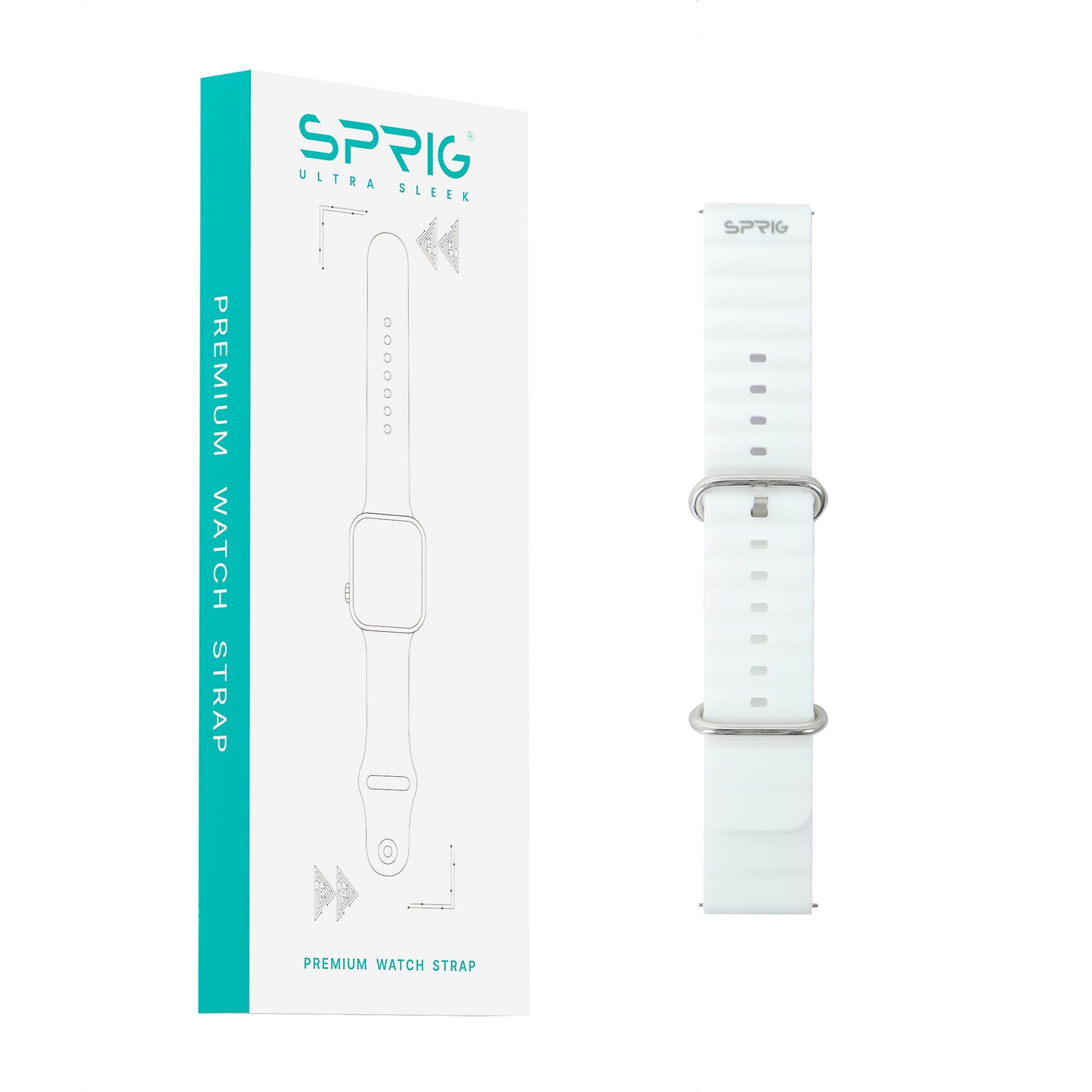 Liquid Silicone Ocean Strap-White