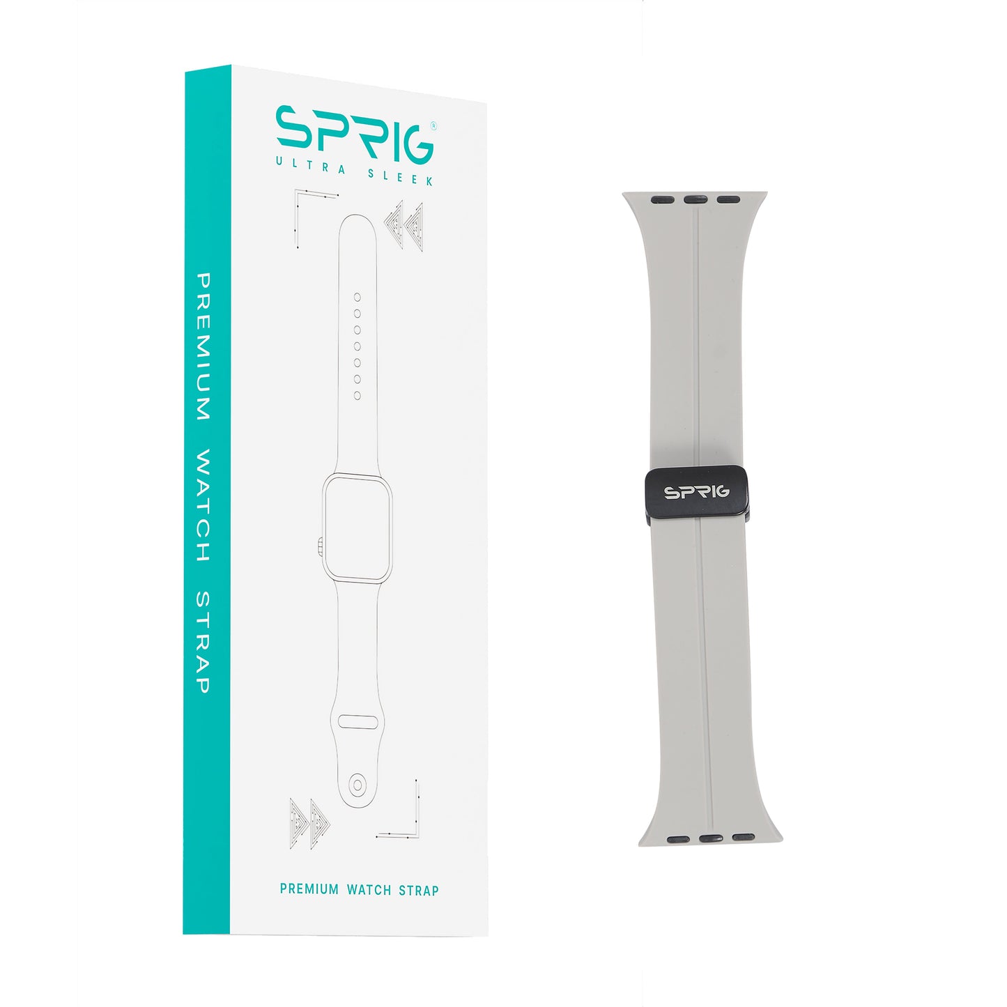 Silicone Strap with Magnet Buckle-Grey