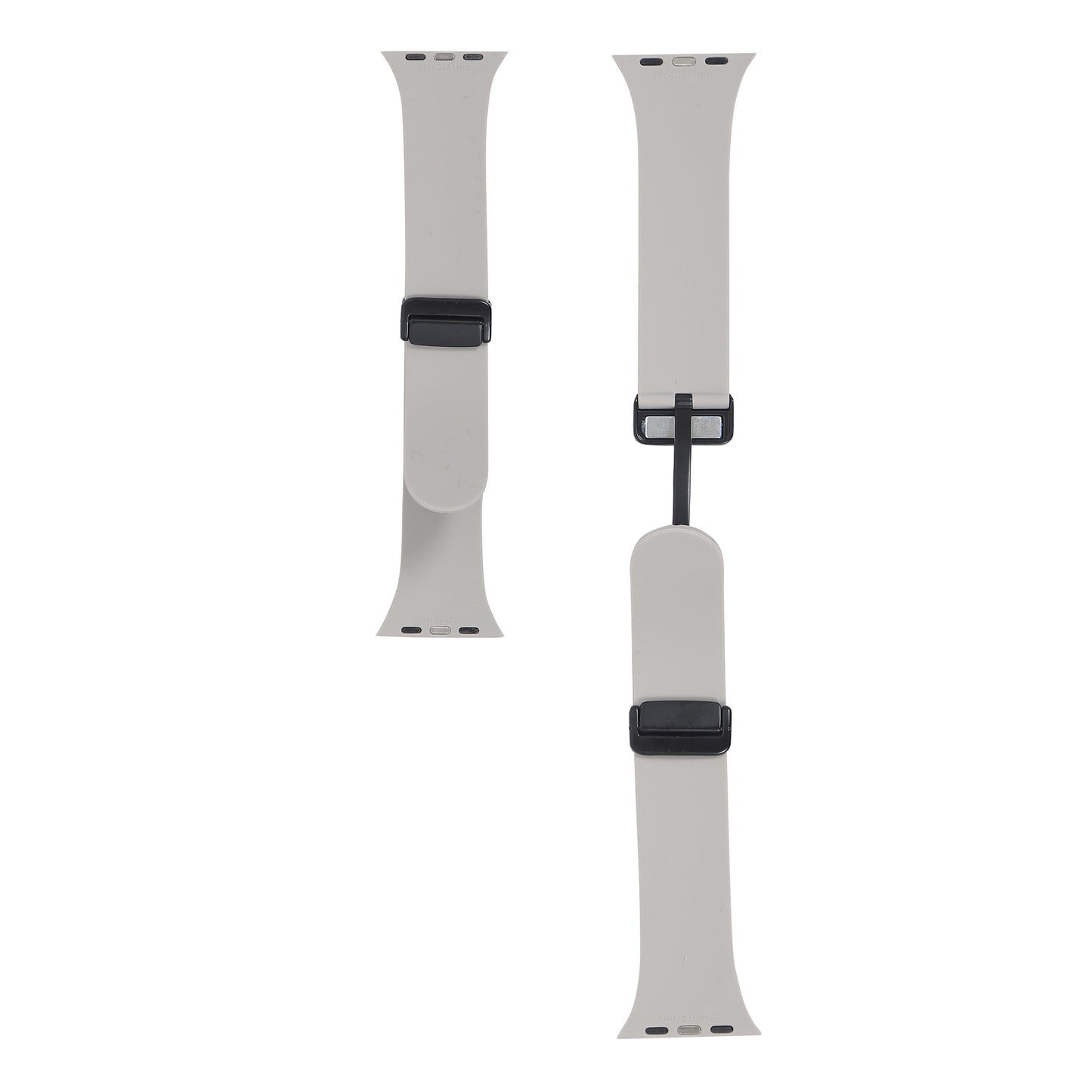 Silicone Strap with Magnet Buckle-Light Grey