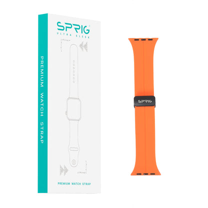 Silicone Strap with Magnet Buckle-Orange