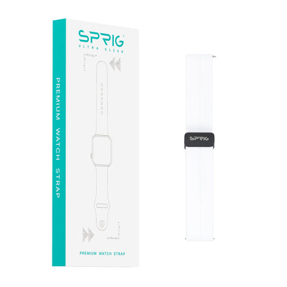 Liquid Silicone Strap with Magnet Buckle-White