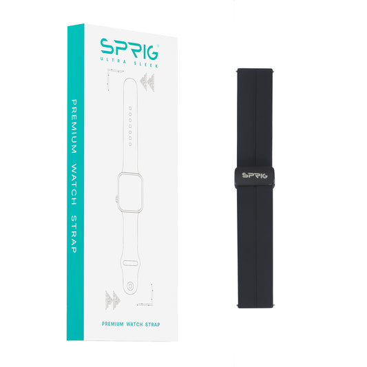 Liquid Silicone Strap with Magnet Buckle-Black