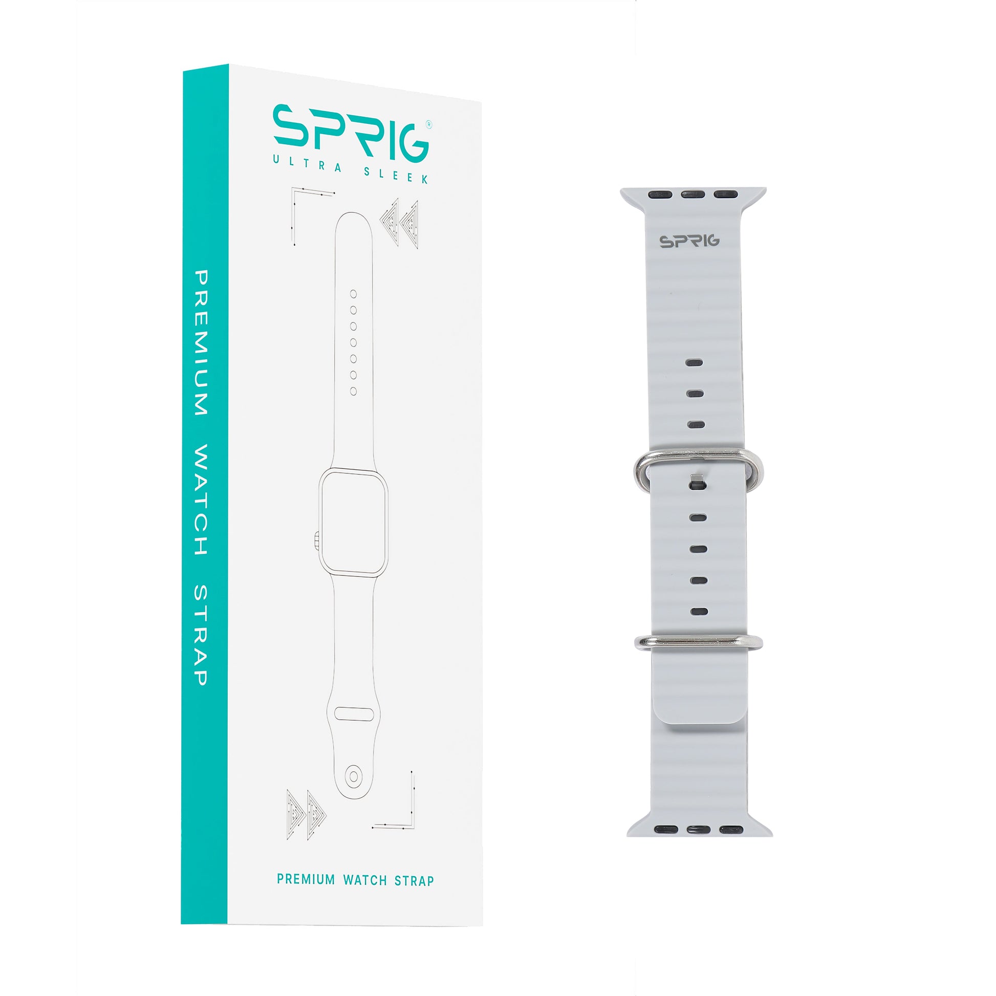 Silicone Ocean Strap-Light Grey
