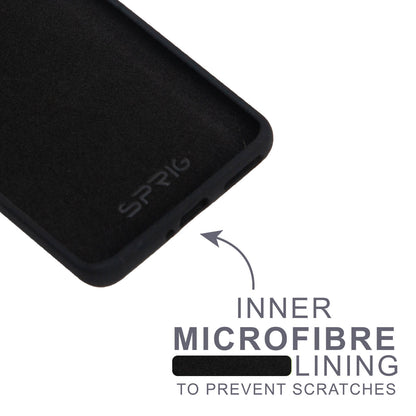 Mi 12 Pro 5G Liquid Silicone Back Cover/ Back Case - Black