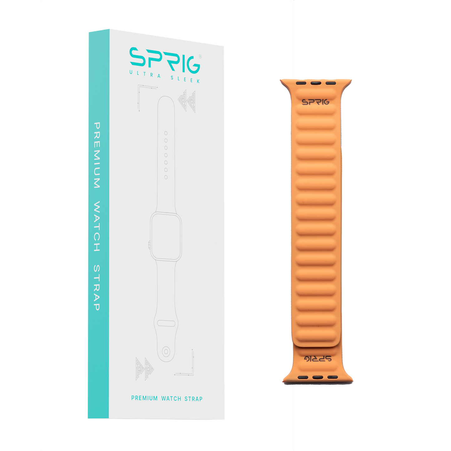 Silicone Magnetic Strap-Light Orange