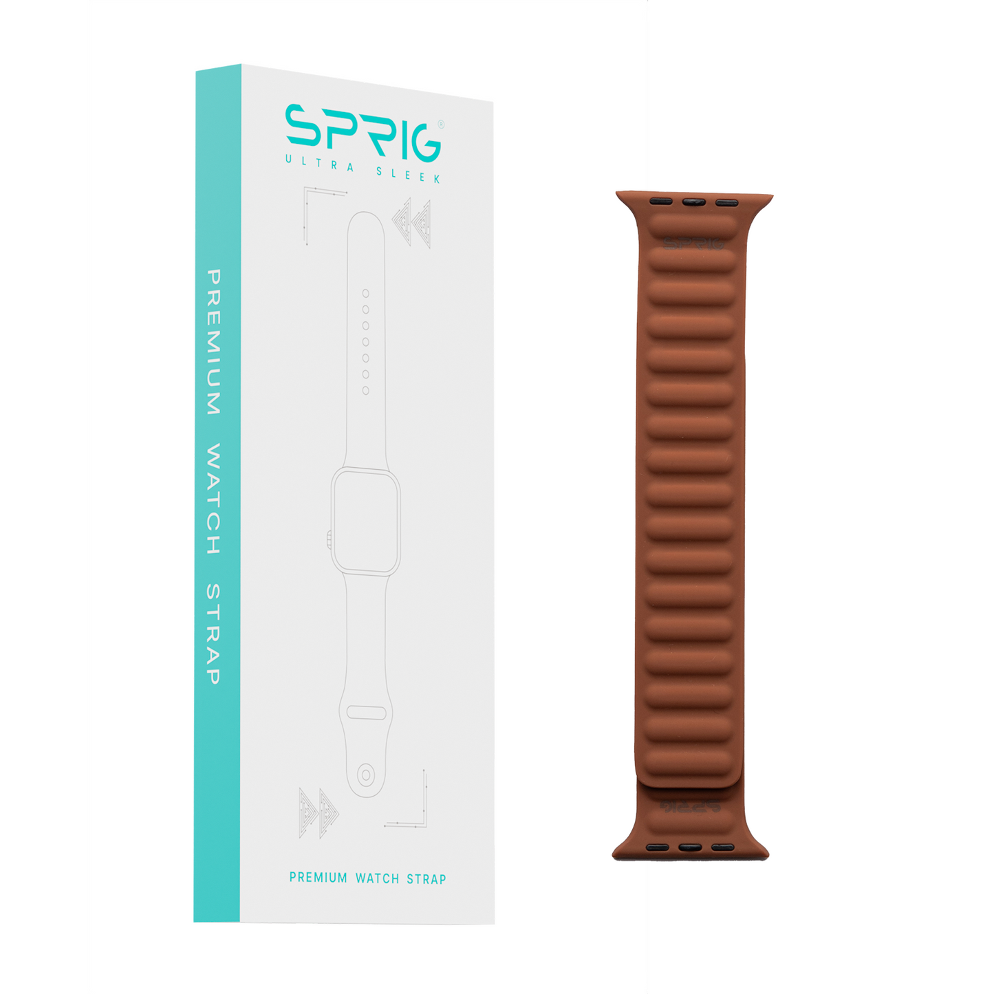 Silicone Magnetic Strap-Brown