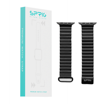 PU Leather Strap with Magnet-Black