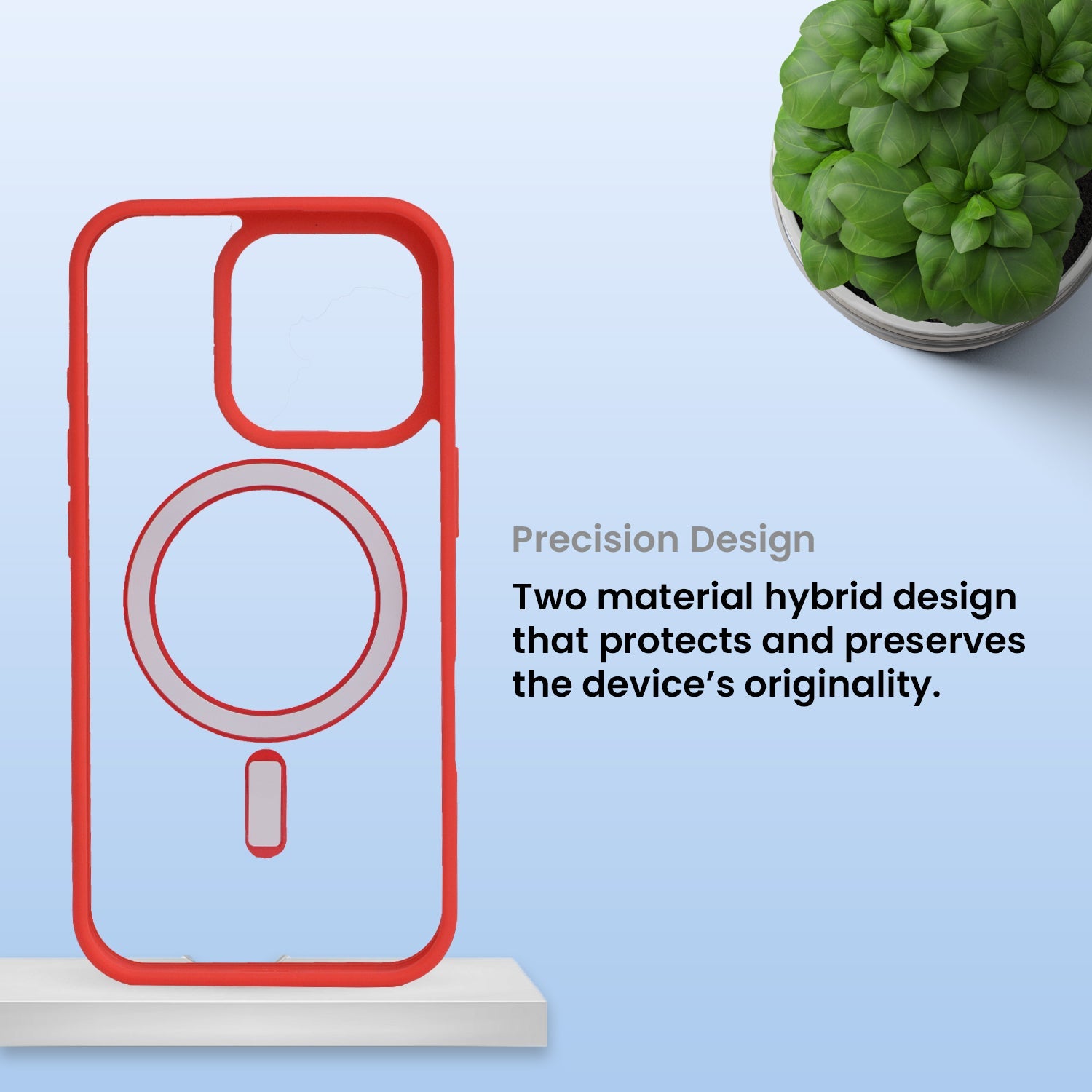 FusionMag-Red Transparent Magsafe