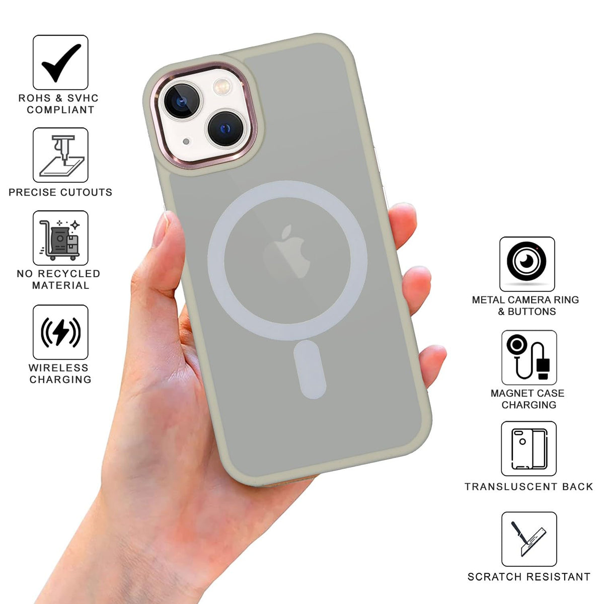 MistMag (Translucent Magsafe)-Cream White