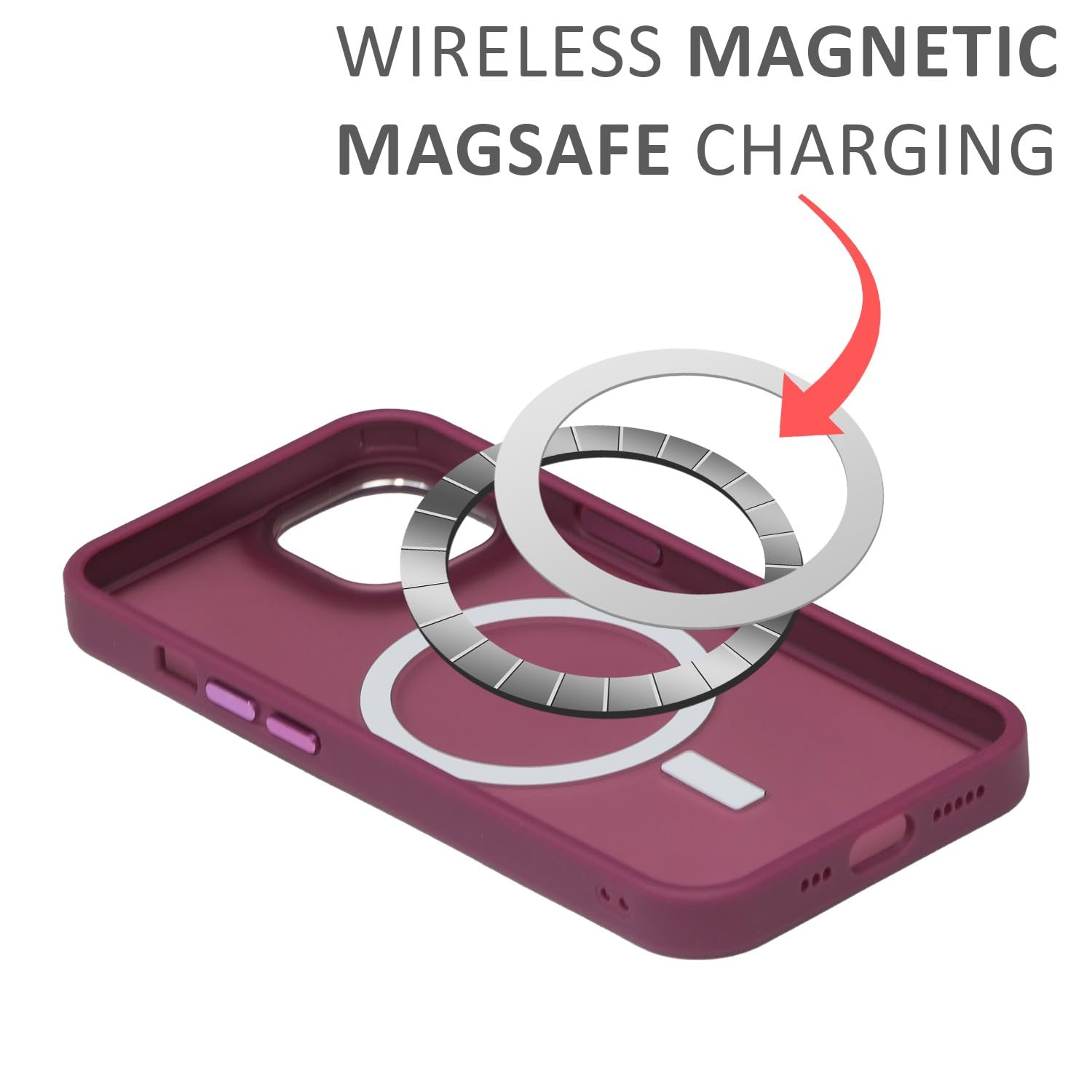 Translucent Magsafe-Wine Red