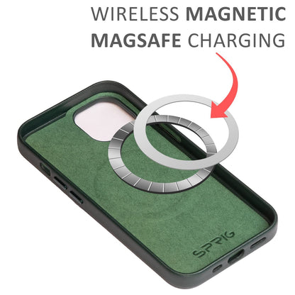 PU Leather Magsafe-Dark Green