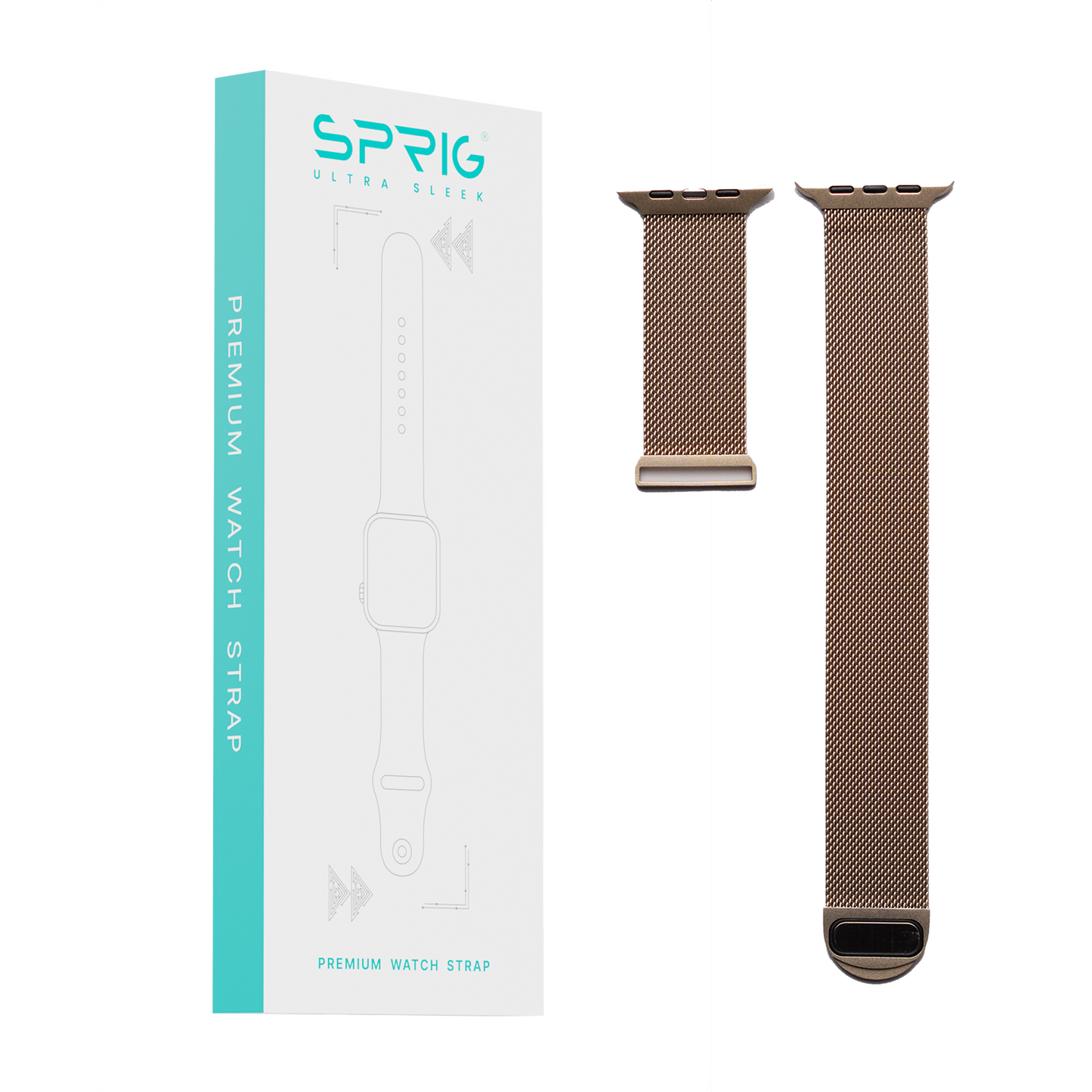 Metal Strap with Magnet Buckle-Golden Brown