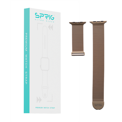 Metal Strap with Magnet Buckle-Golden Brown