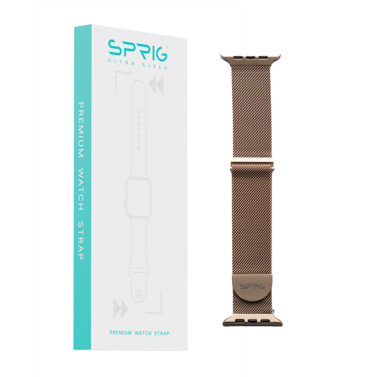 Metal Strap with Magnet Buckle-Golden Brown