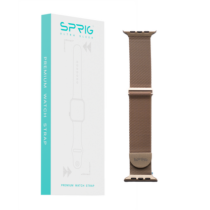 Metal Strap with Magnet Buckle-Golden Brown