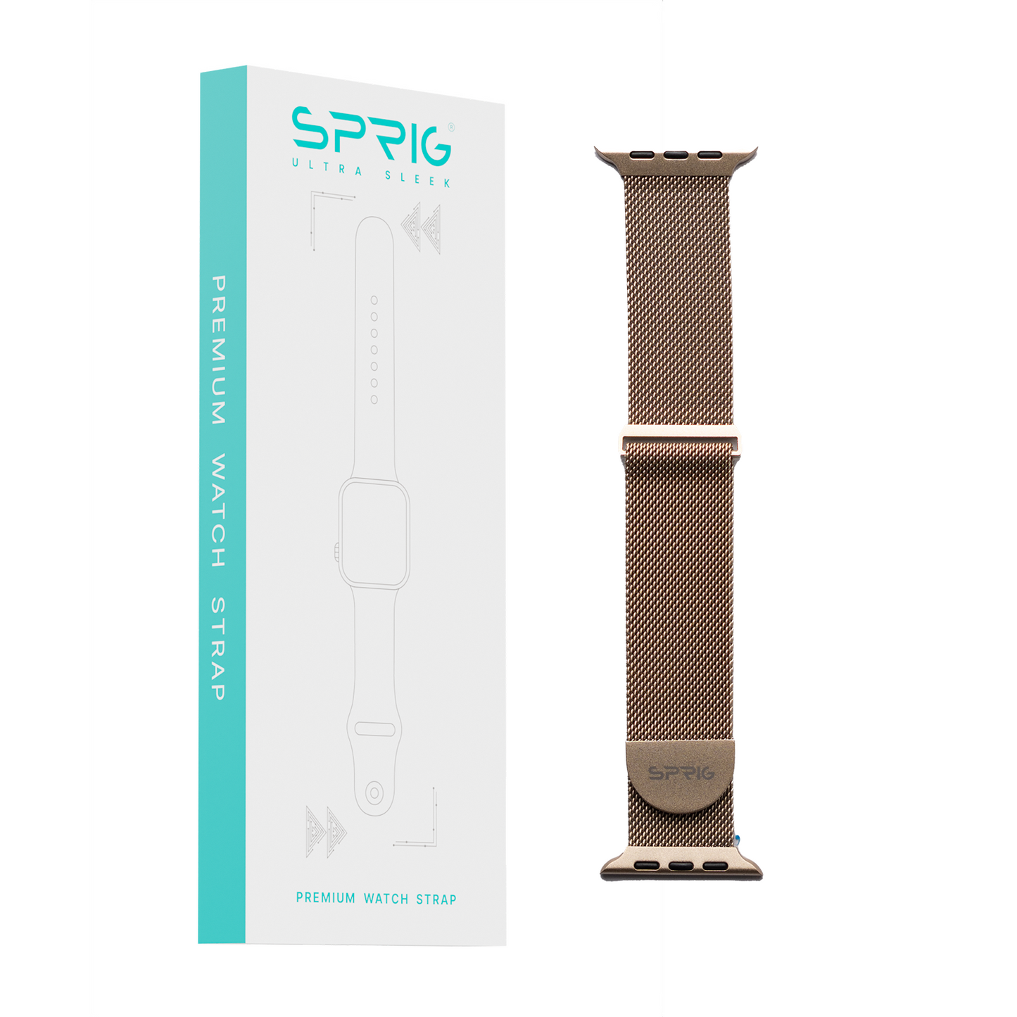 Metal Strap with Magnet Buckle-Golden Brown