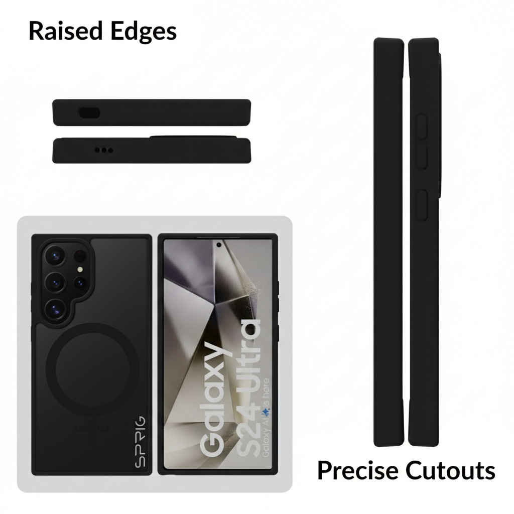 EdgeMag (TPU PC Magsafe)-Black Transparent