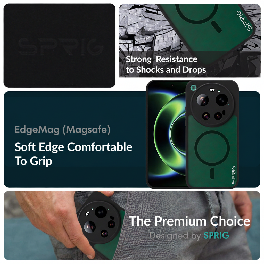 EdgeMag (TPU PC Magsafe)-Black Transparent