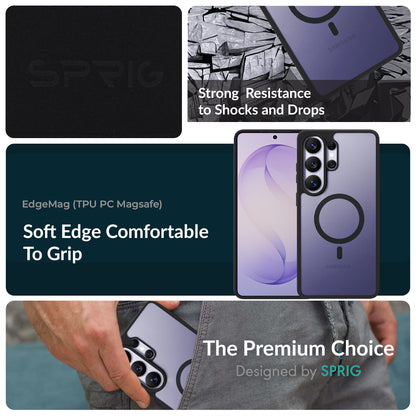 EdgeMag (TPU PC Magsafe)-Black Transparent